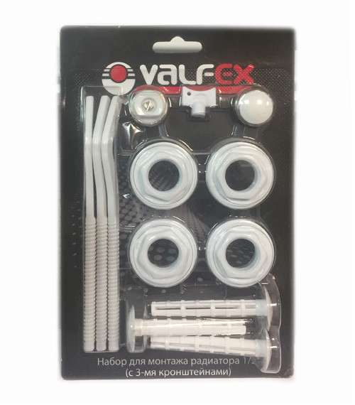 Комплект монтажный c 3-мя кронштейнами  1 2 ,  д радиатора  Valfex AD-1003 1 2