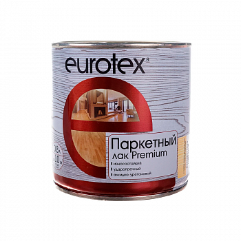 Лак паркетный глянцевый 0,8л EUROTEX-Premium (12)
