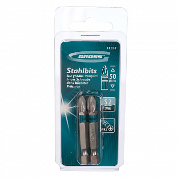 Бита 1/4" PH 2- 50мм (2 шт в упаковке) /Gross 11357 (60/1)