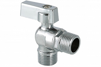 Кран для бытовой техники (1/2"1/2) /НР/НР угловой, хром /Valtec Vt.392