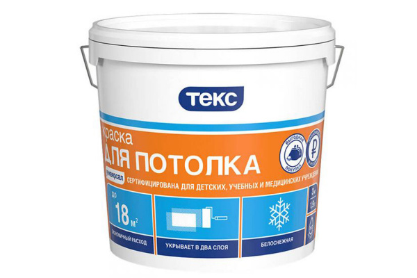Краска в д п  3кг потолок УНИВЕРСАЛ  ТЕКС