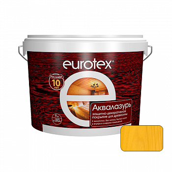 Защитно-декоративное покрытие Сосна  9кг Аквалазурь /EUROTEX (1)