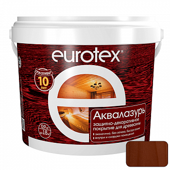 Защитно-декоративное покрытие Палисандр  0,9кг Аквалазурь /EUROTEX (6)