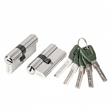 Цилиндр мех. A2000Key90 SN, никель, ключ/ключ., 5 перф. ключей /PUNTO 31293 (12/1)