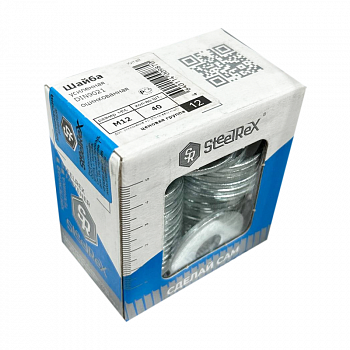 Шайба оцинкованная М12, увеличенная, DIN 9021 (1упак=40шт) коробка /SteelRex (32/1)