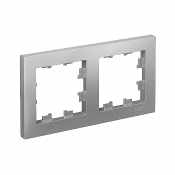 Рамка двойная ATLAS DESIGN алюминий /Systeme Electric ATN000302