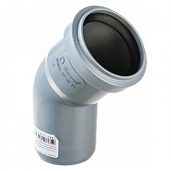 Отвод D= 50мм, угол 45 градусов /Lammin Lm35040005045 (1)