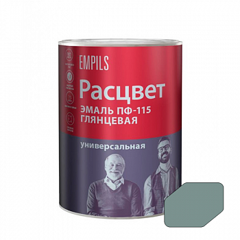 Эмаль универсальная ПФ-115 серая 0,9кг /Расцвет (14)