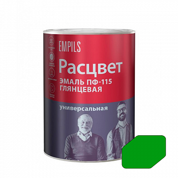 Эмаль унив. ПФ-115 зеленая  0,9кг /Расцвет (1)