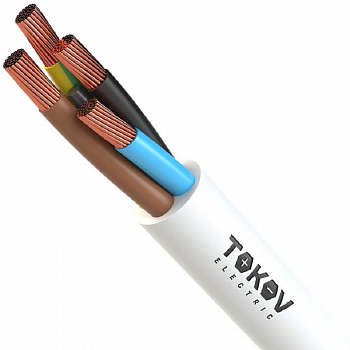 Провод ПВС 3х2,5 0,38кВ (бухта 100м) Белый /TOKOV ELECTRIC 1945492 (100)