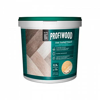 Лак паркетный глянцевый 0,9кг износостойкий PROFIWOOD (6)