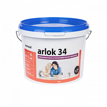 Клей для напольных покрытий в/д 34 (248Хомакол) 4кг морозостойкий /Arlok (1)