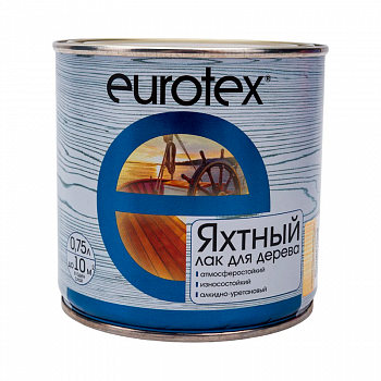 Лак яхтный полуматовый  0,75л /EUROTEX (6)