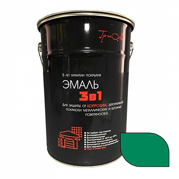 Грунт-эмаль 3 в 1 АУ зеленая 5кг RAL 6037 /Триоль (2/1)