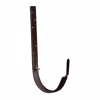 Кронштейн желоба металлический, шоколад, длинный крюк, стандарт 120*90 /Grand Line (1)