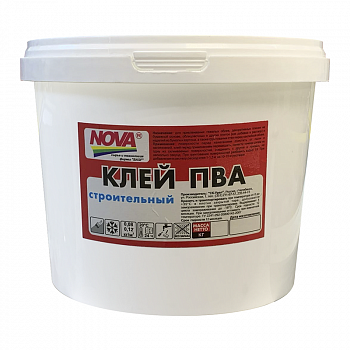 Клей ПВА с. 2,5кг строительный (ведро)  /NOVA (8)