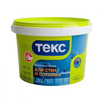 Краска в/д  3кг влагостойкая УНИВЕРСАЛ /ТЕКС