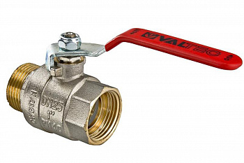 Кран шаровый (20) 3/4" ВН/НР рычаг, никель /Valtec VT.215.N.05