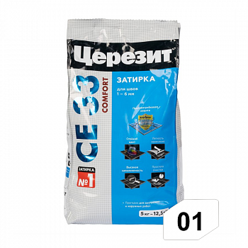 Затирка 01 Белая 5кг /Церезит CE33 (4)