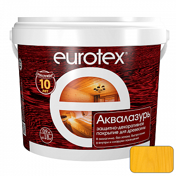 Защитно-декоративное покрытие Сосна  0,9кг Аквалазурь /EUROTEX (6)
