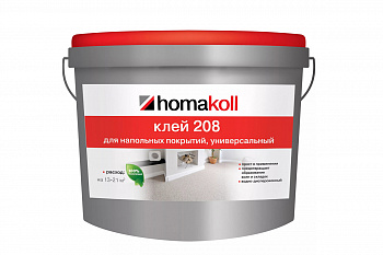 Клей для напольных покрытий в/д 208, универсальный  4кг /ХОМАКОЛ (1)