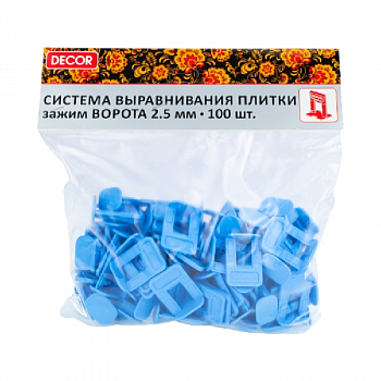 СВП зажим "Ворота", толщина шва 2,5мм, (1уп=100 шт) пакет /Decor (30/1)