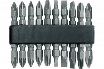Набор бит 10шт. 65мм двухсторонние /FIT 57650 (100/10)