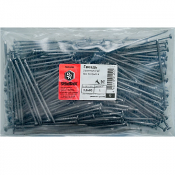 Гвозди строительные 3,0х80мм, (в пакете) 1кг /SteelRex (12)