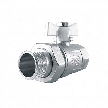 Кран шаровый (20) 3/4" ВН/НР со сгоном, бабочка, латунь /STI 00000003664 (8/1)