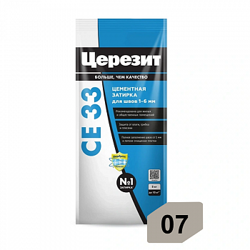 Затирка 07 Серая  2кг /Церезит CE33 (12)
